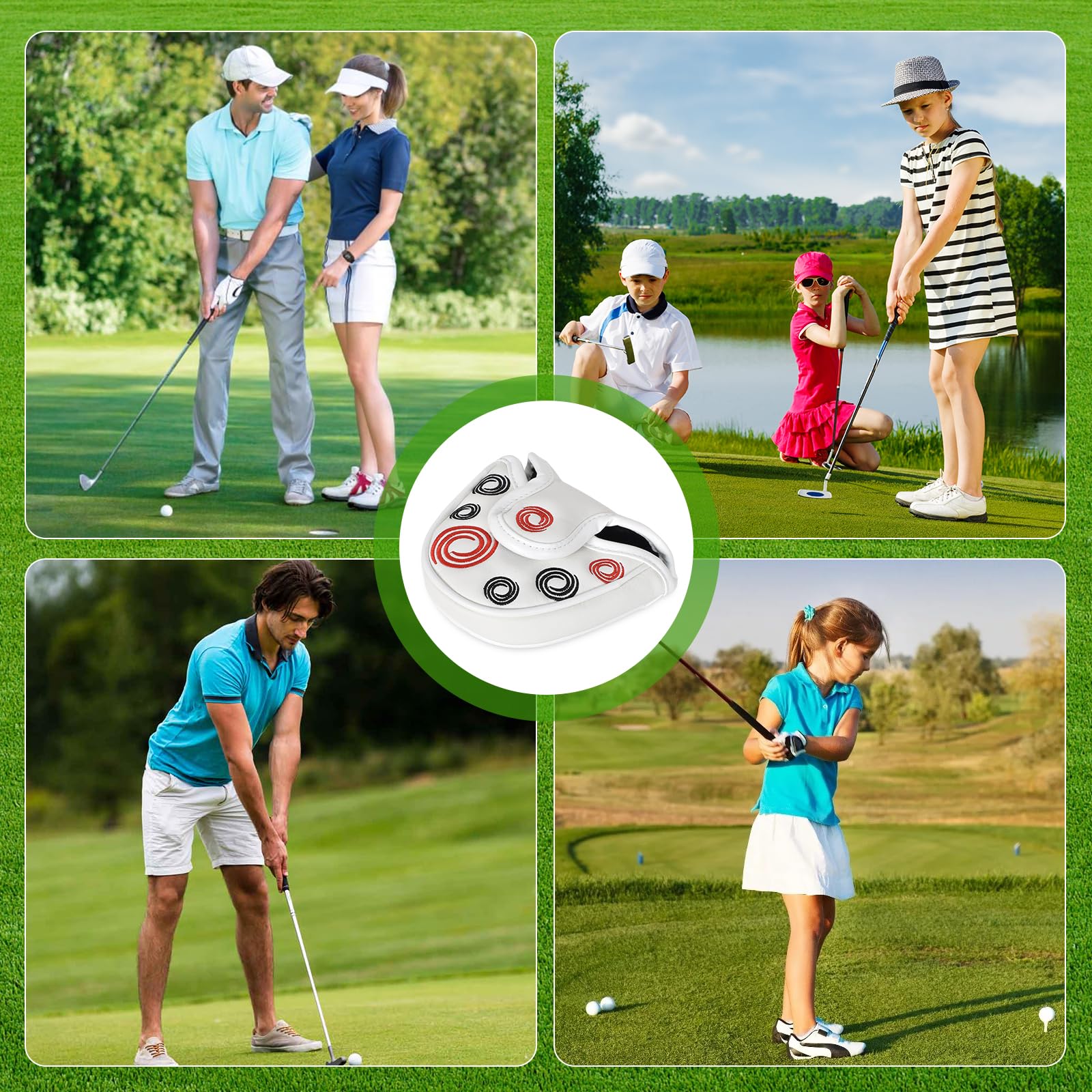 Coperchi per Putter da Golf, Golf Mallet Putter Covers, Coperture Protettive per Putter, Copri Testa Del Putter, con Chiusura Magnetica, per Mazze da Golf