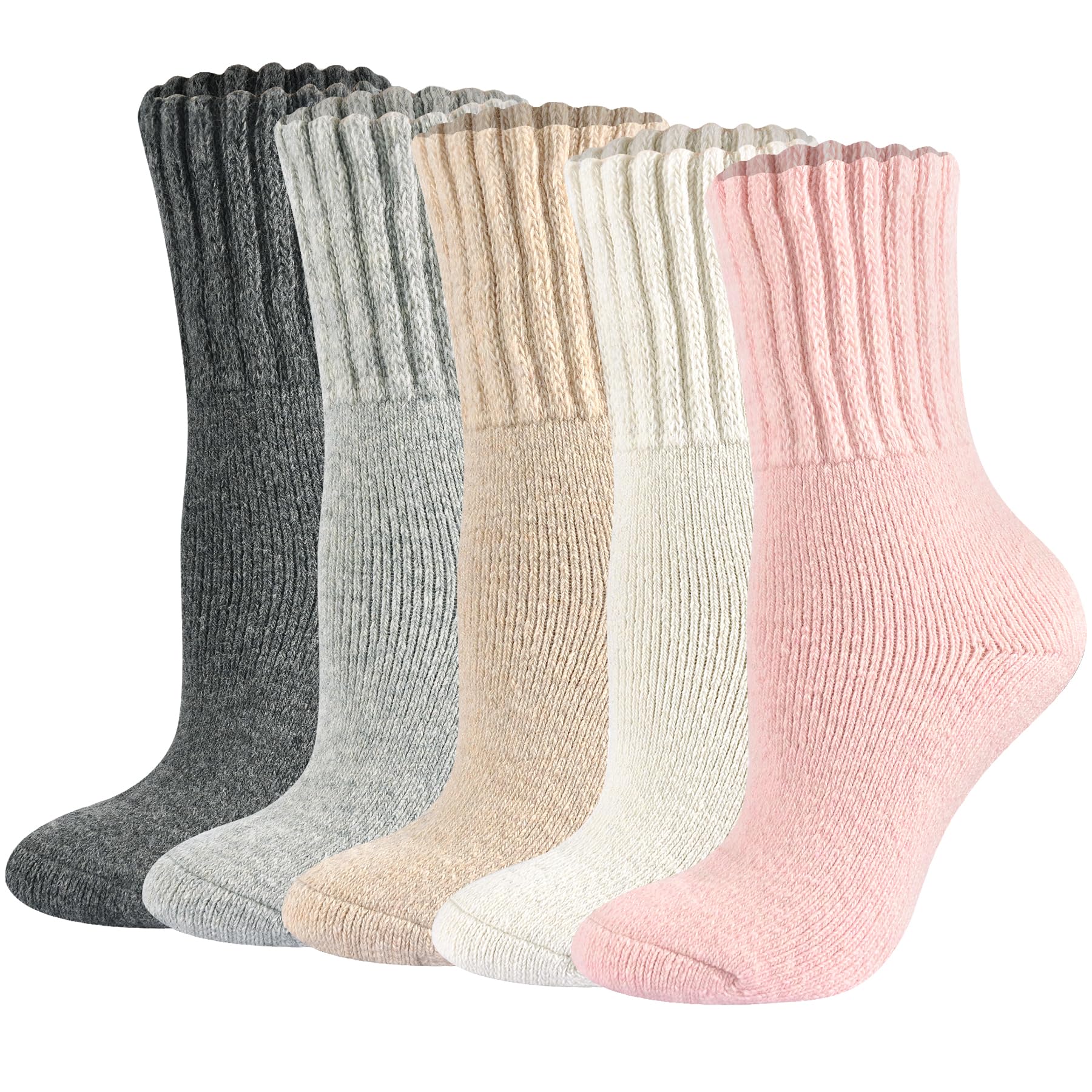 Boot Socks for Women Thermal Warm Socks for Men Winter Thick Hiking Crew Sock Women Youth 3/5 Pairs 5-10