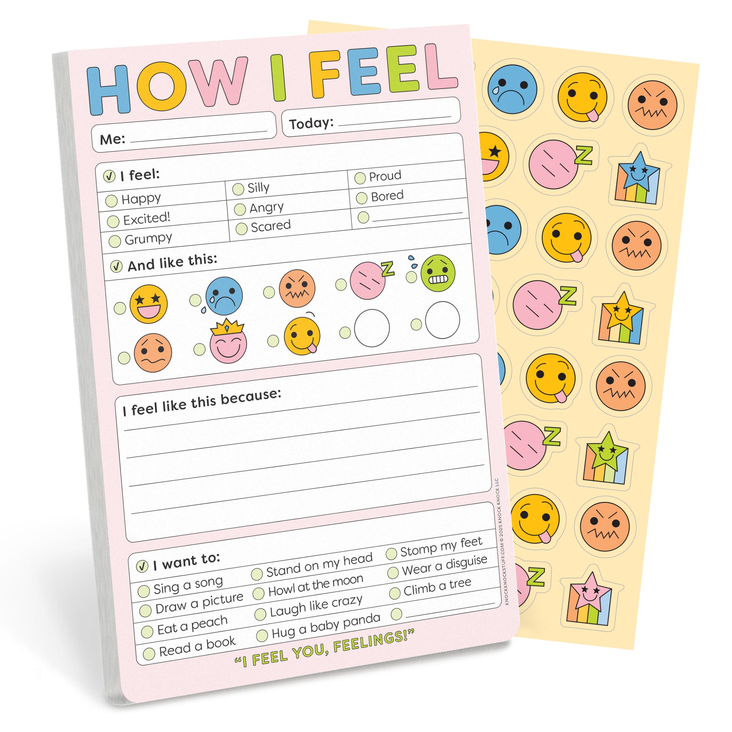 Knock Knock Kids How I Feel Playtime Pads: Playtime Pad With Sticker Sheet (Knock Knock Kids Playtime Pads)