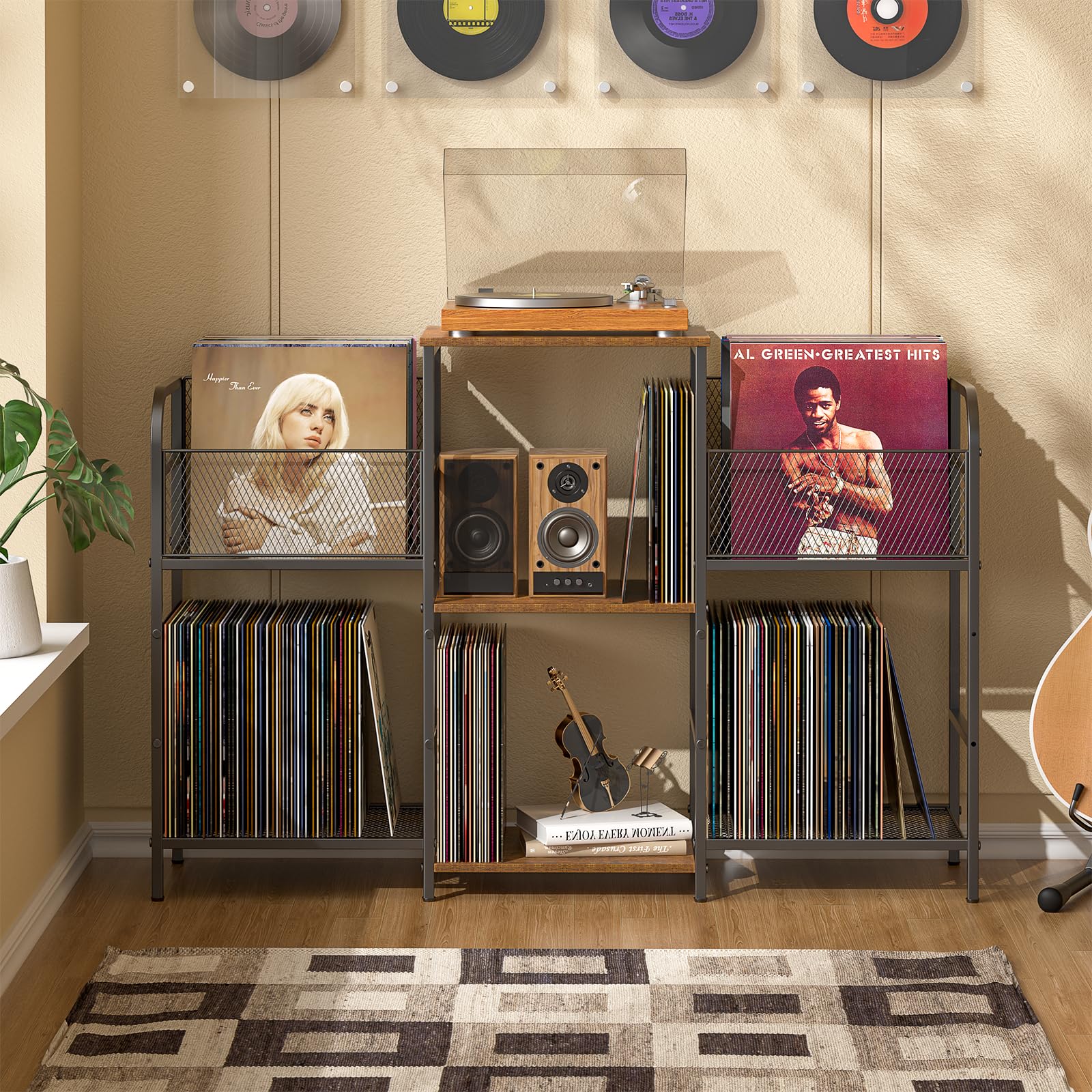 Soporte giratorio para discos de vinilo