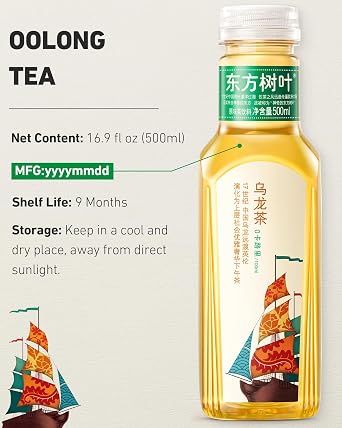 ORIENTAL LEAF Bottled Oolong Tea & Black Tea, 500 ml bottles, 15 Pack, Bottled Iced Tea Drinks, Sugar Free, 0 Calories