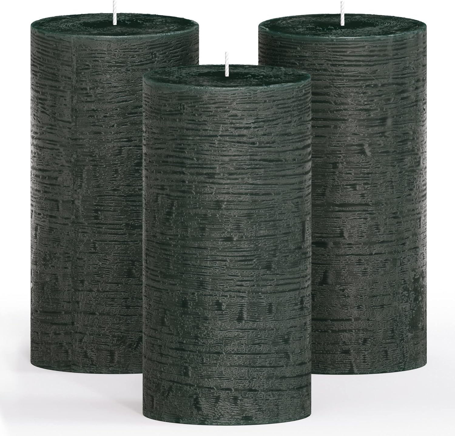 CANDWAX 3x6 Pillar Candles Set of 3 Decorative Candles Unscented and