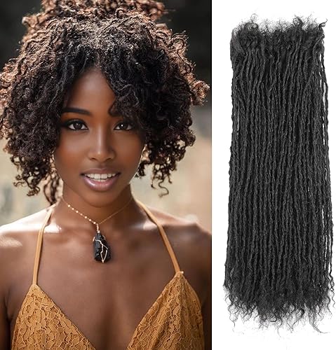 8-12 Inch Sister locks Human Hair Handmade Interlock Loc Curly Tips Sister Locs 