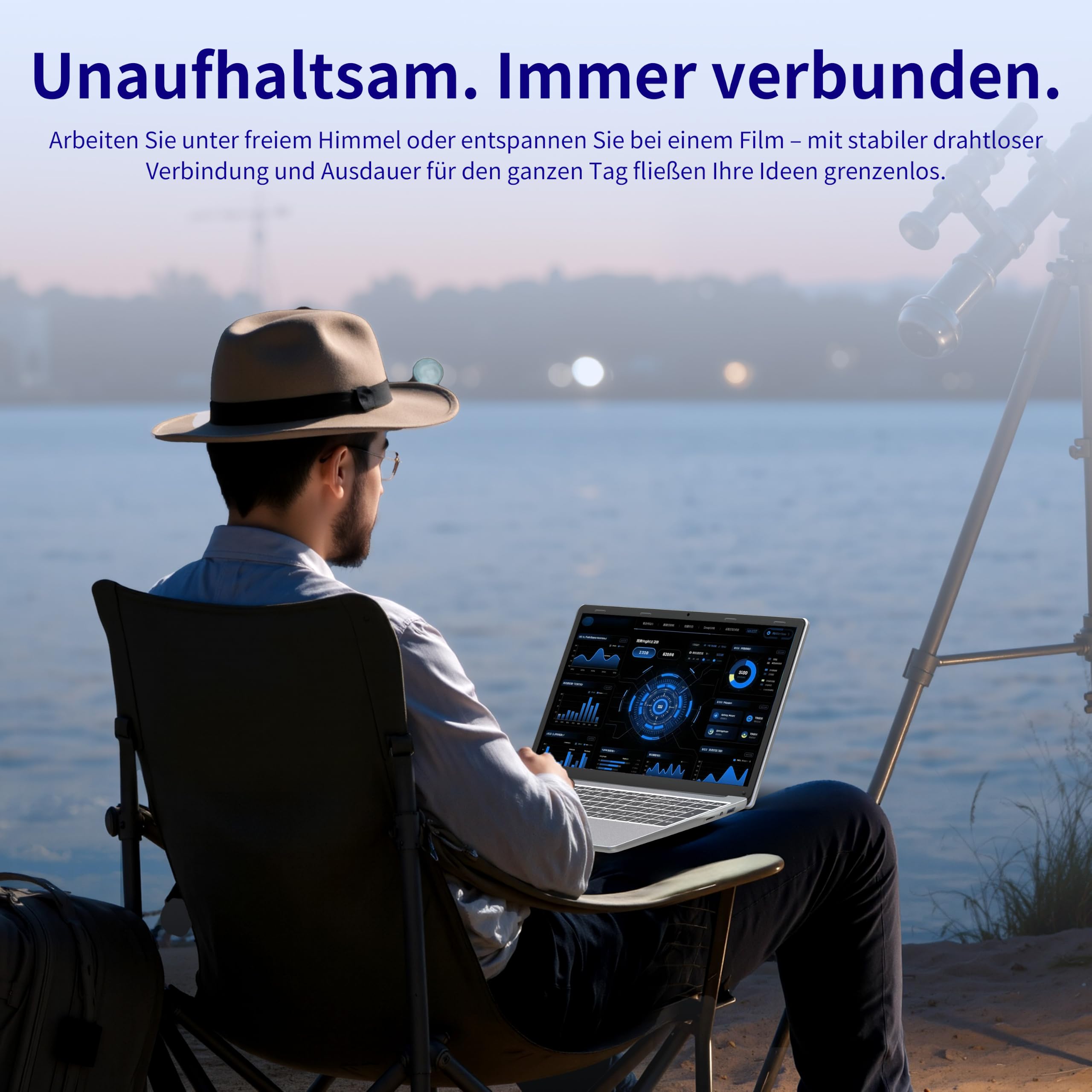 Amita Laptop 15,6 Zoll Full HD, N95 Prozessor bis 3,4 GHz, 16 GB RAM, M.2 SSD, Hintergrundbeleuchtete Tastatur mit Nummernblock, Fingerabdrucksensor, Dualband-WiFi 5, BT 4.2(16GB RAM+1TB SSD)
