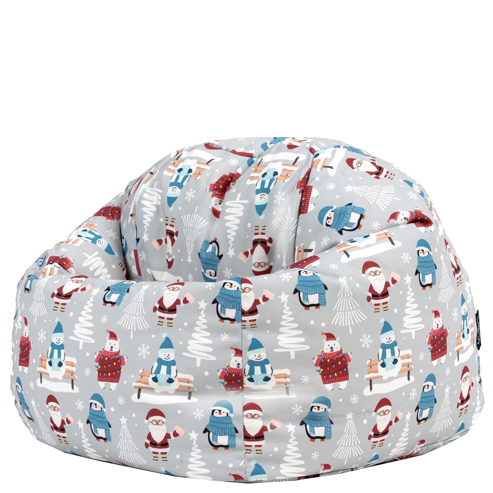 icon Christmas Kids Bean Bag, Kids Bean Bag Chair with Filling Included for Girls and Boys, Childs Chair, Beanbags for Children, Nursery Décor, Playroom Décor, Bedroom Accessories