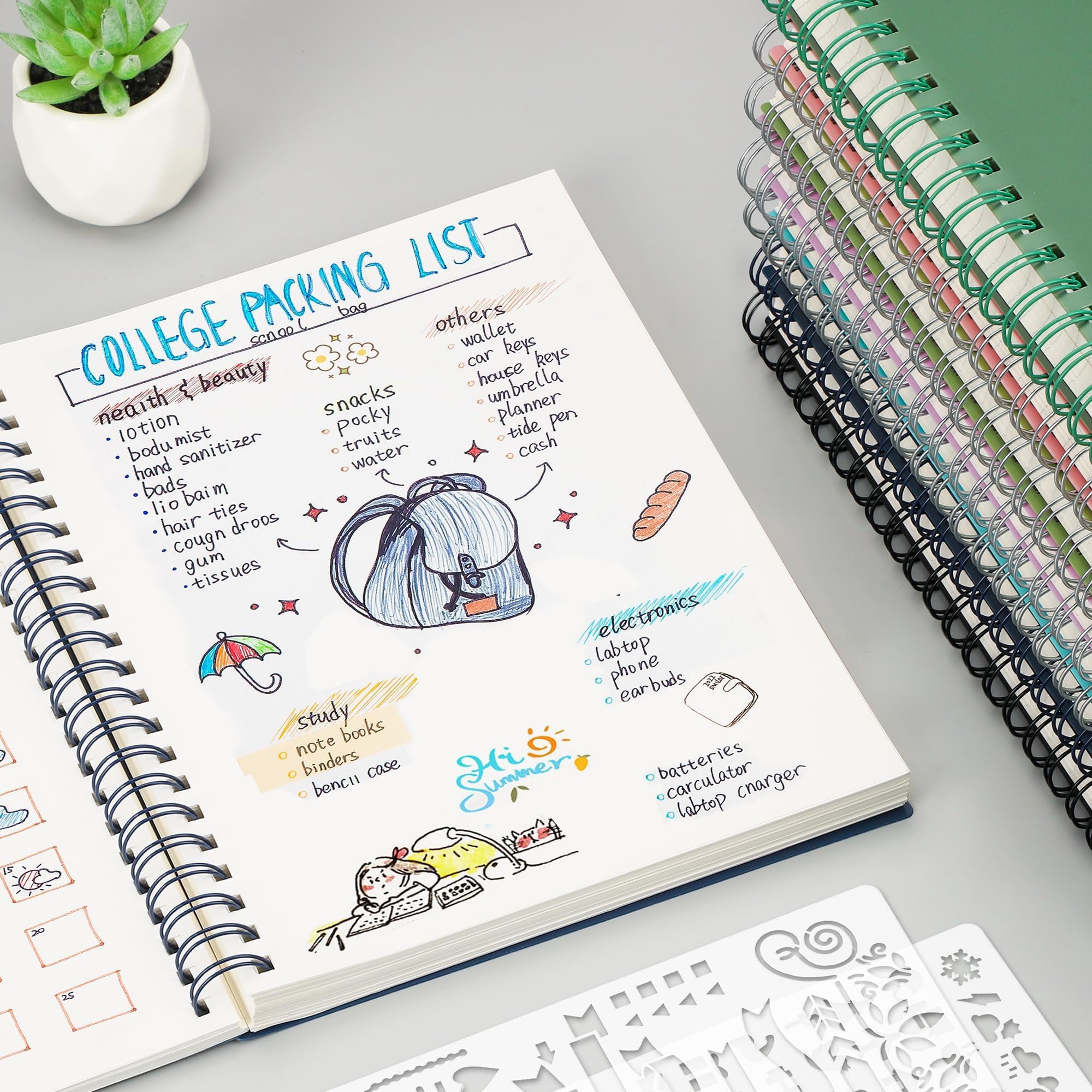 RETTACY Blank Notebook A4, Plain Note book 120gsm With 300 pages/150 Sheets for Drawing Flexible Plastic Cover - Image 4