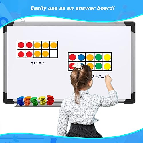 Miniatura 7 de BAIVYLE Juguetes de aprendizaje preescolar para niños pequeños de 3 a 8 años, manipuladores educativos de matemáticas gigantes, juego de diez marcos