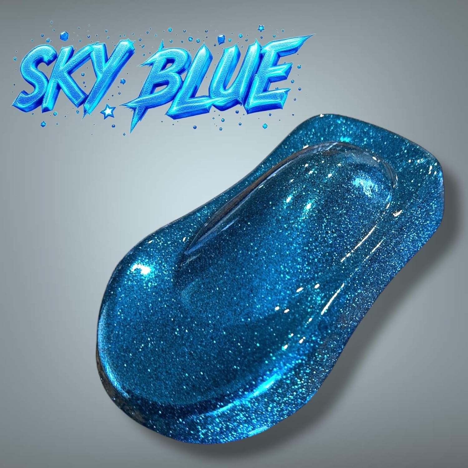 LiME LiNE Sky Blue Metal Flake Automotive Basecoat- No Reducer Needed, Ready to Spray (1 Gallon)