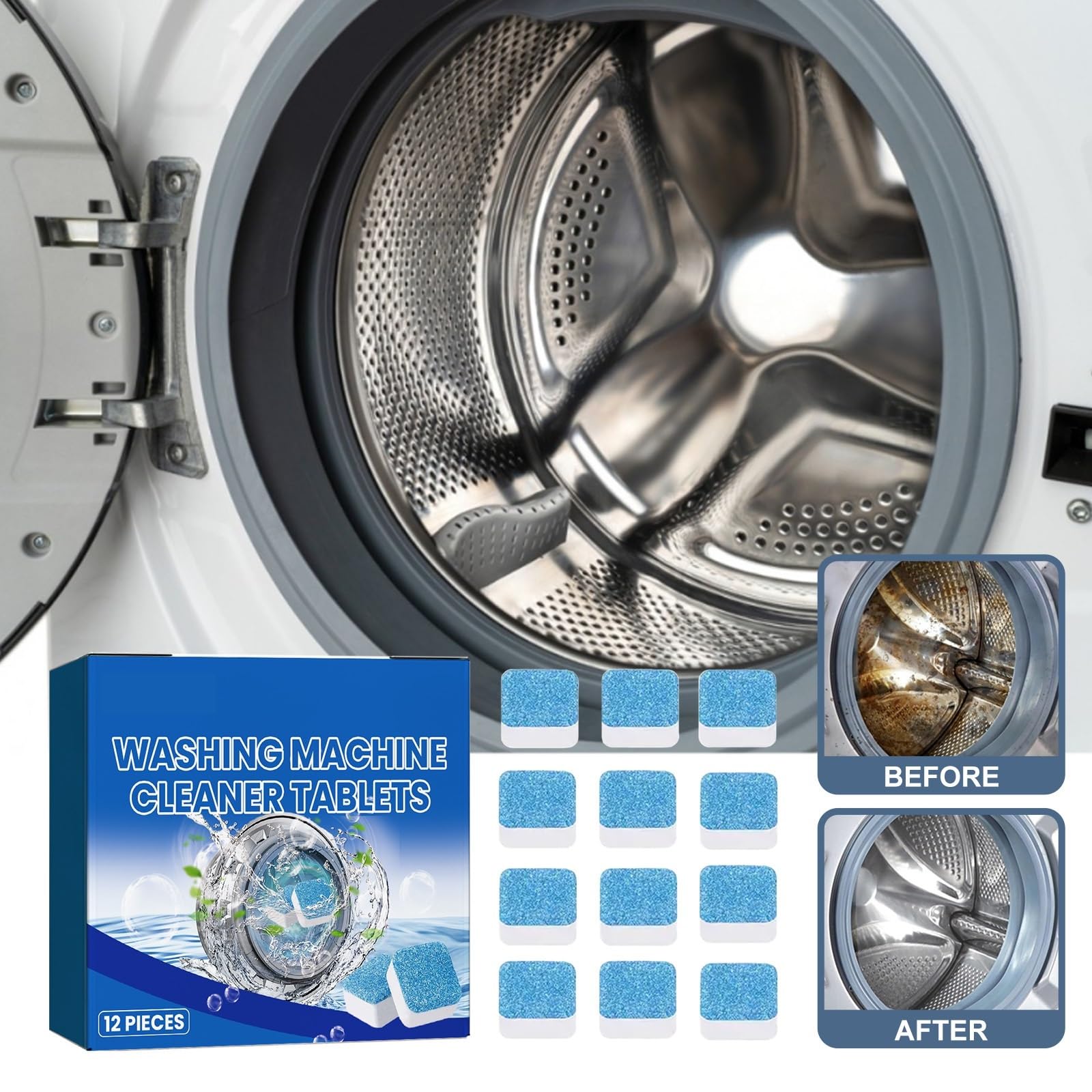 washing machine cleaner tablets 12 Stück Waschmaschinen-Reinigungstabletten(2BOX 24PCS)