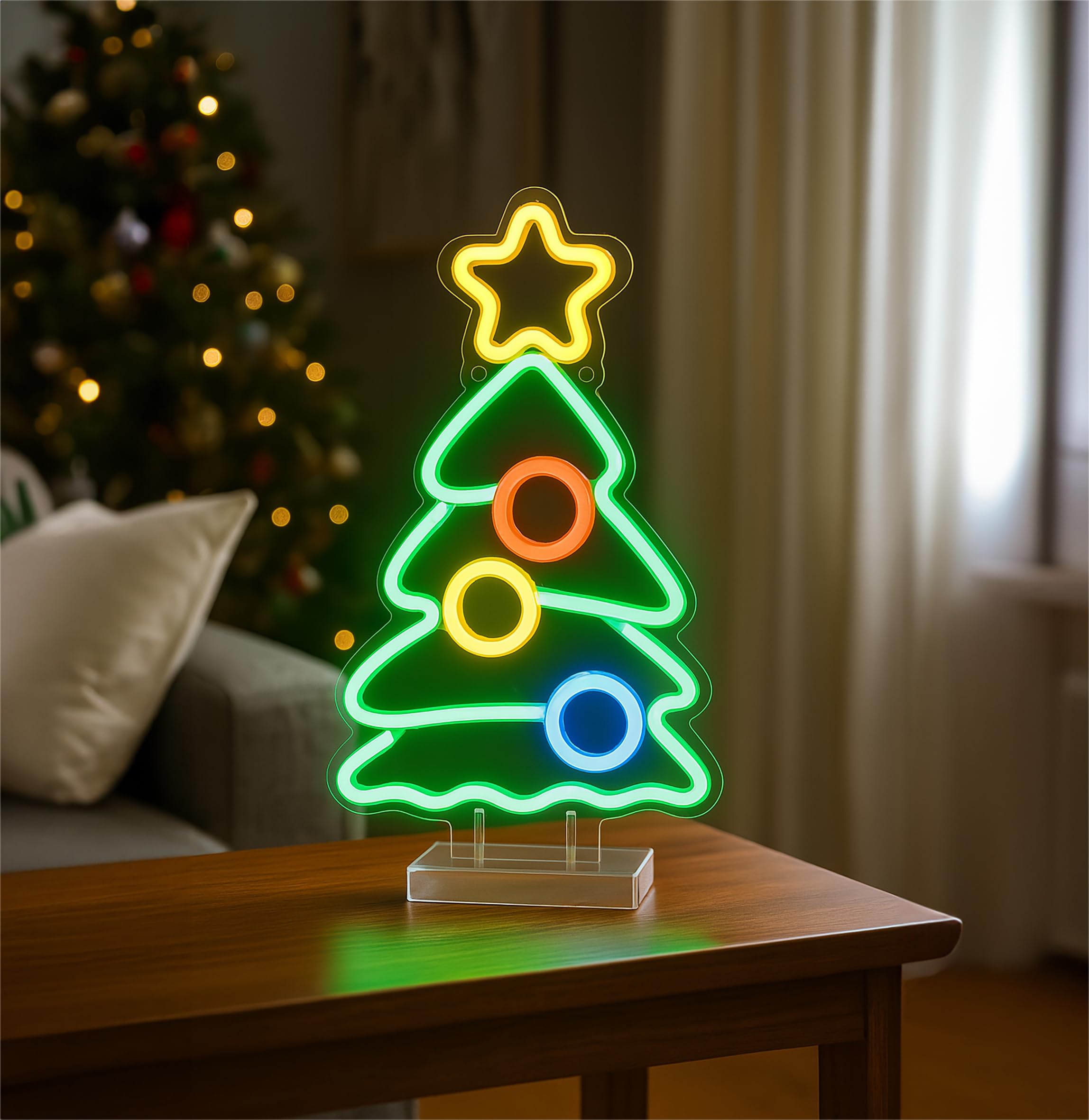 Electrovision Xmas Haus Led Neon Festive LightsChristmas Tree from B&Q