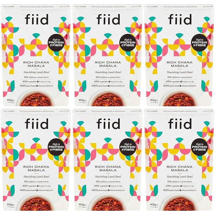 Buy Fiid Vegan Ready Meals 6 x 400g Pouches Rich Indian Chana Masala All Natural Healthy
