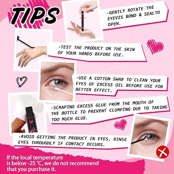 Lash Bond and Seal Cluster Lash Glue & Seal Waterproof Bond and Seal Cluster Lash Glue for DIY Eyelash Extensions Waterproof Strong Hold (5ml+5ml, Black Bond & Clear Seal)
