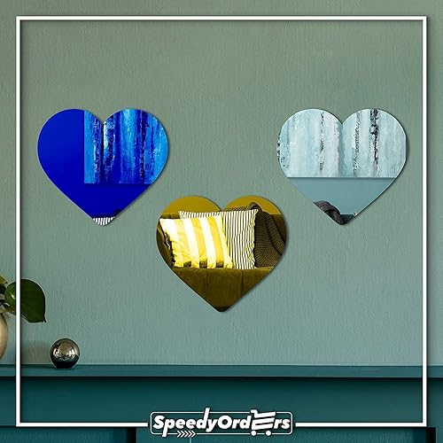 Miniatura 9 de SPEEDYORDERS Espejo de estrella moderno en forma de estrella de 20 x 19.1 pulgadas, espejo plateado geométrico acrílico, espejos de plástico para