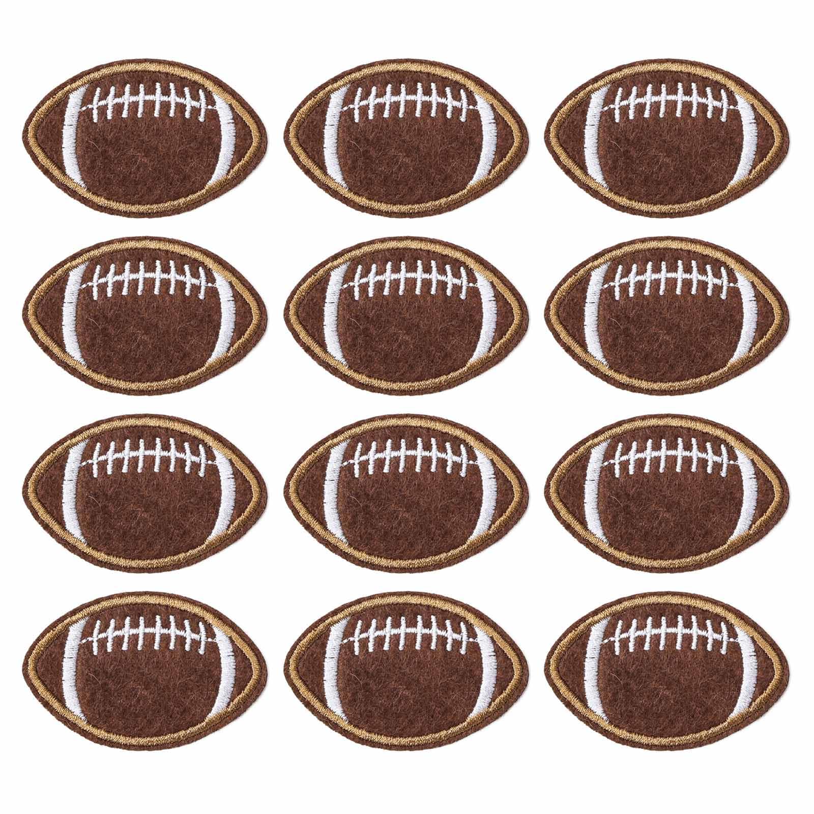 Carotoe B 12 Pcs/Set Football Iron On Patches Football Embroidered Patches Sew On Appliques For Jeans Skirt
