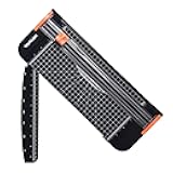 WORKLION Paper Cutter - A4 Paper Craft Cutter with Security Blade for Cut Gift Card, Coupon, Label, Cardstock, Photo, 12 inch Black Office Paper Trimmer