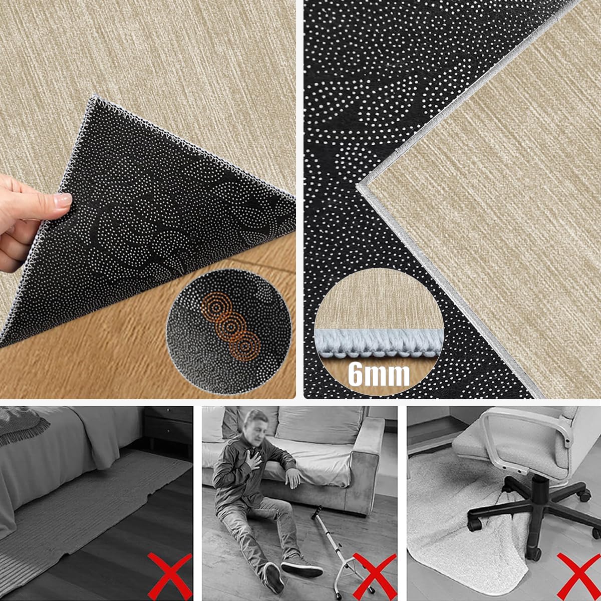 Läufer Teppich Flur 90 x 400 cm Küchenläufer rutschfeste Teppichläufer Flur Waschbar Küchenmatte Flurteppich Küchenteppich Fußmatte Groß Schmutzfangmatte Innen Teppich Läufer für Küche