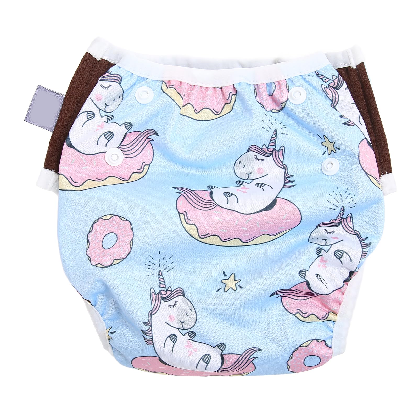 Baby-Schwimmwindeln, wiederverwendbar, wasserdicht, Schwimmwindeln, atmungsaktiv, waschbar, Stoffwindeln für Kleinkinder, Pool, Strand, 6 Stück, niedliche bedruckte Muster, freie