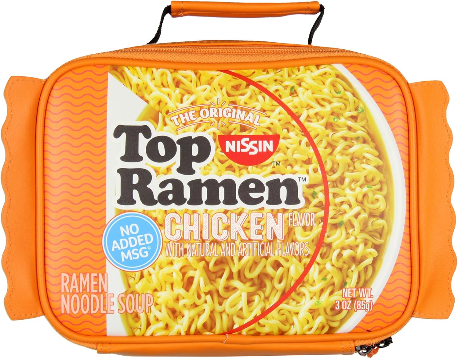 Bioworld Nissin Top Ramen Lunch Box The Original Chicken Flavor Ramen Noodle Insulated Lunch Bag Lunch Tote 10"