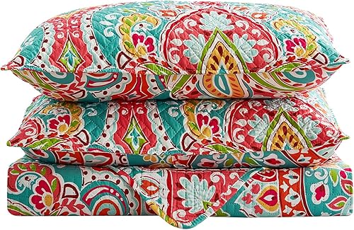 Miniatura 7 de MERRY HOME Juego de edredón tamaño King, juego de edredón de 3 piezas con 2 fundas de almohada, juego de edredón reversible bohemio, suave y ligero,