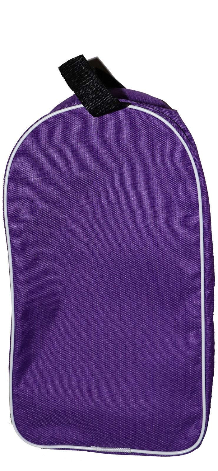 BOOT BAG FOOTBALL RUGBY TOILETRY SPORTS SCHOOL TRAVEL SHOE BAG (Purple)