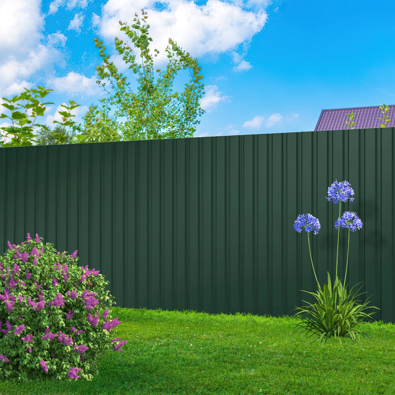 Set de chapas trapezoidales para techo 36 piezas 115×45 cm Verde chapa de acero 0,25 mm para casa de jardín, cobertizo de herramientas, cobertizo para herramientas incl. guantes aprox. 18 m²