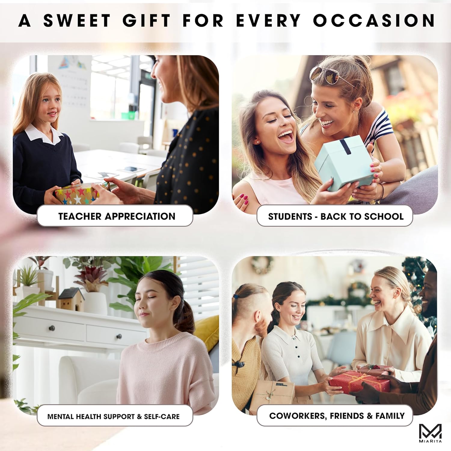 Positive Donut Jar, Funny Pun Gifts for Women, Teens, Coworkers, 60 Daily Affirmation Cards for Self Love, Anxiety Relief, Office Desk Decor, Birthday or Thank You Gift - Image 5