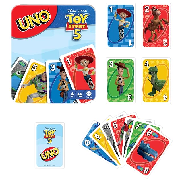 Mattel Games UNO Disney y Pixar Toy Story 5 Juego de Cartas