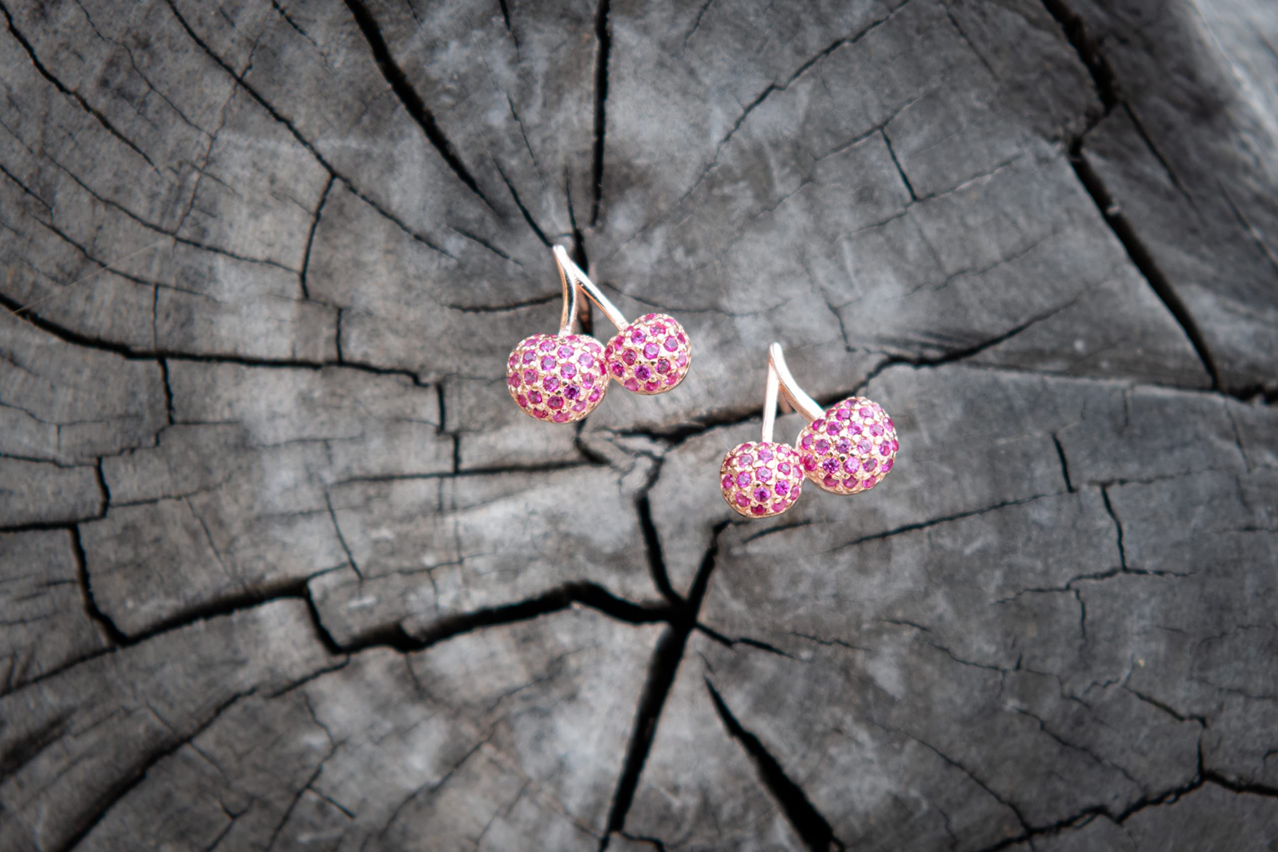 Tiramisu | Orecchini Cuore Rosa/Zirconi/Ciliegie/Albero Vita+Perla Nera/Luna+Stella/Pesce+Gatto/Stella Marina | Gioiello Piccolo Bambina Regalo | 925 Argento Sterling Placcato Oro Rosa | Senza Nichel