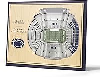 Vista 138 de YouTheFan NCAA Oklahoma Sooners - Arte de pared 3D de 5 capas con vista al estadio, Gaylord Family Oklahoma Memorial Stadium, 13.00 x 17.00 pulgadas