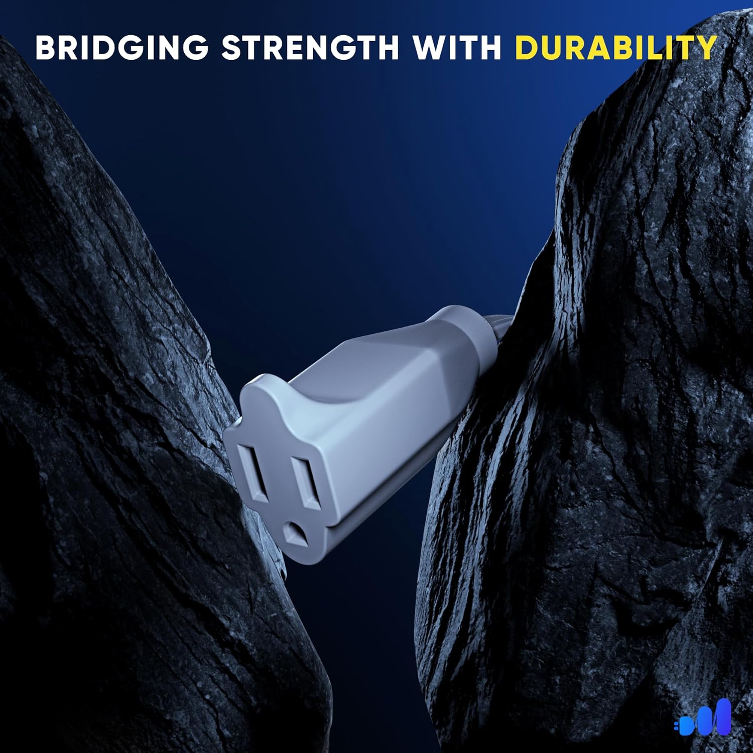 Maximm Extension Cord (4 Feet) 1 Outlet Flat Wire, 3-Prong 45° Angled Flat Plug, 16 AWG Power Cord - UL Certified (White) - Image 4