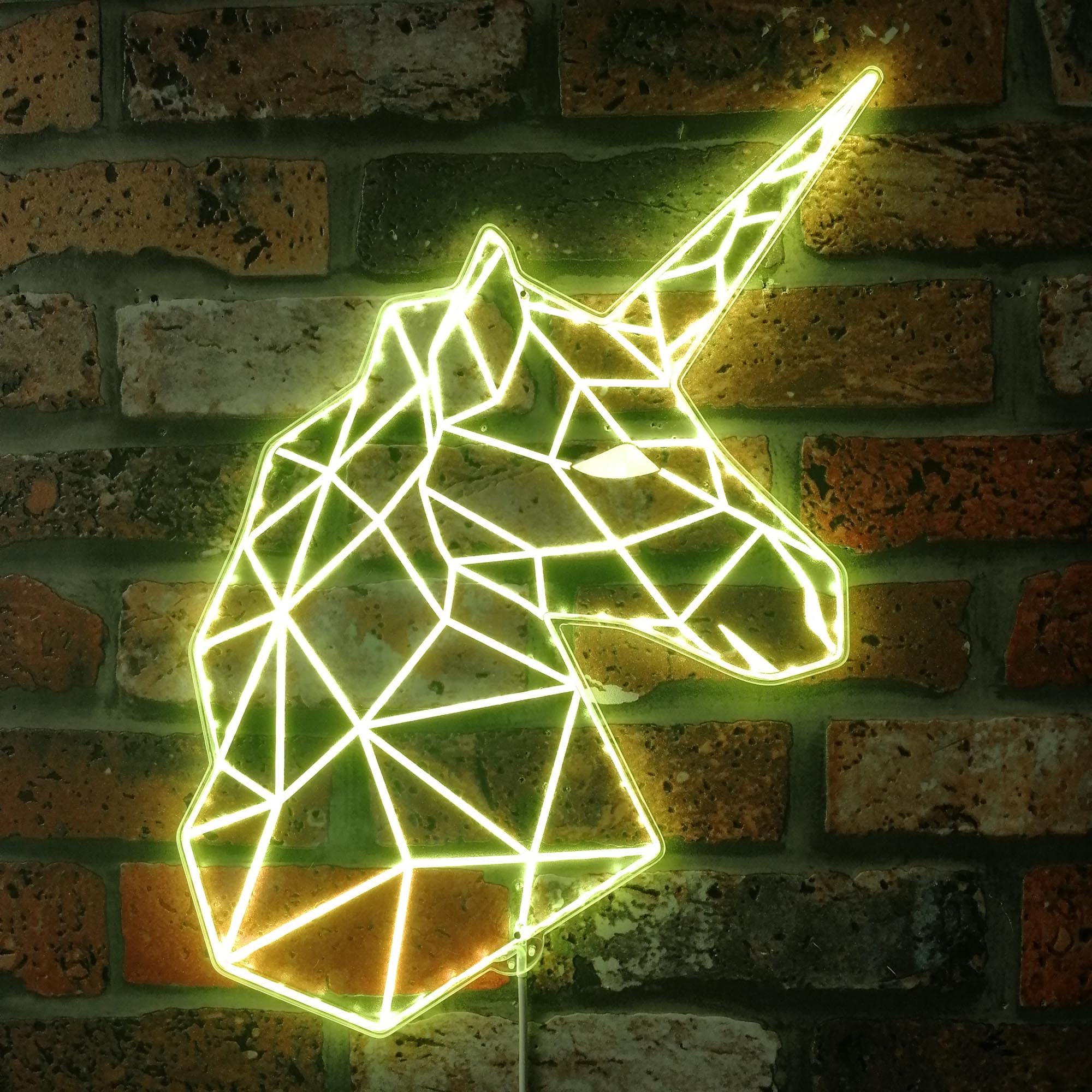 ADVPRO Unicorn Geometric RGB Dynamic Glam LED Sign - Cut-to-Edge Shape - Smart 3D Wall Decoration - Multicolor Dynamic Signage st06s86-fnd-i0293-c