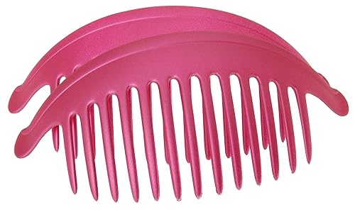 Miniatura 6 de France Luxe Belle - Peine entrelazado más grande, transparente, juego de 2, una excelente solución de peinado para cabello largo/grueso o rizado