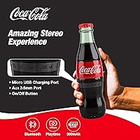 Vista 4 de Official Coca-Cola Bottle Shaped Bluetooth Speaker – Portable Wireless Speaker with Bluetooth 5.0, Deep Bass, AUX Input, Long Battery Life – Loud HD