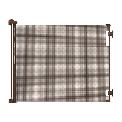 Puerta retráctil para bebé Perma Child Safety de 33 pulgadas de alto x 71 pulgadas de ancho, malla, para escaleras, puertas, perros, mascotas,