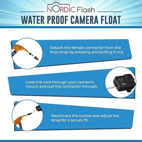 Nordic Flash Floating Wrist Strap for Phone & Camera - Compatible with GoPro, Insta360, DJI, OM System, Kodak, iPhone, More