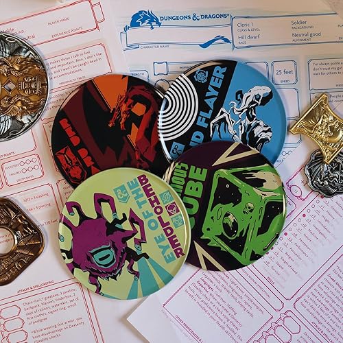 Miniatura 8 de Dungeons & Dragons Monsters - Juego de posavasos de metal (4 piezas)