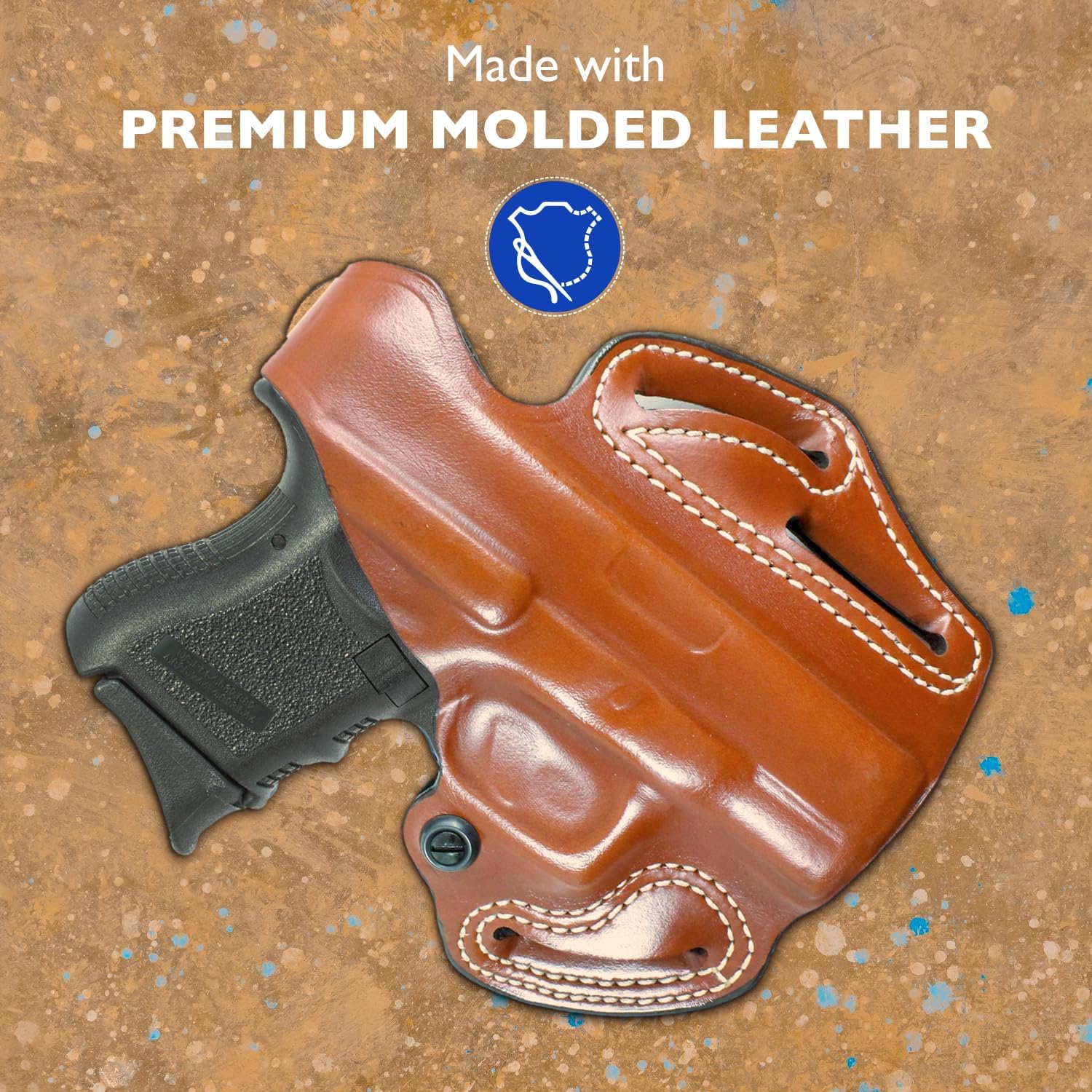 DeSantis 001TAE1Z0 RH Tan Thumb Break Scabbard Holster for Glock 26,27,33