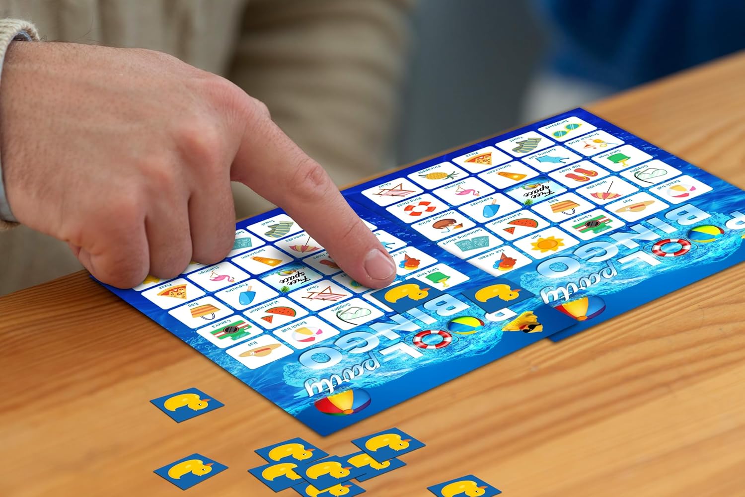 Summer Bingo Game, Pool Party Games Cards for Adults, School, Birthday, Beach Favors Supplies Decorations, 24 Players (B03)