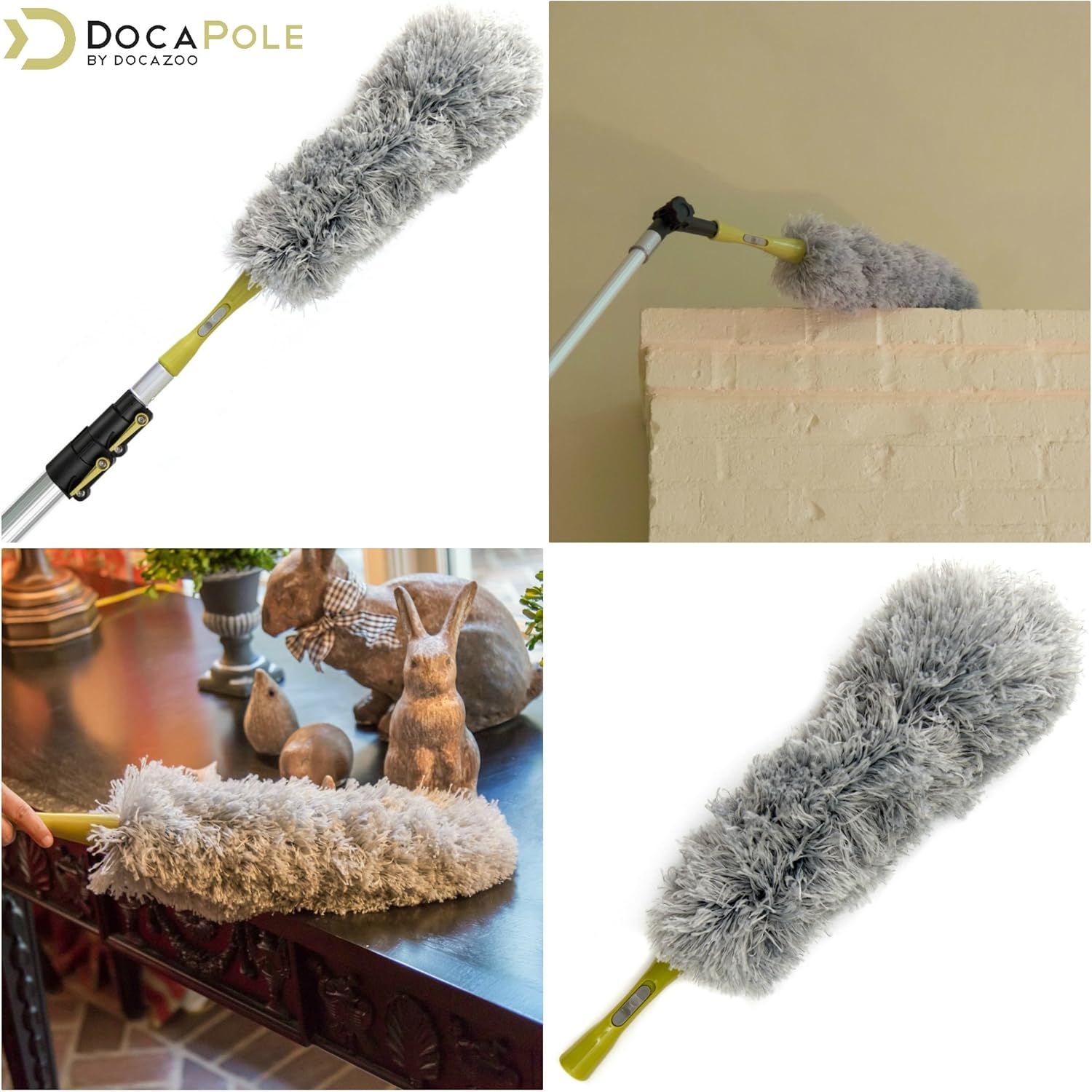 Promo 40% OFF DocaPole Dusting Attachments, 3 Piece Kit (Cobweb, Microfiber Feather, and Ceiling Fan Duster)