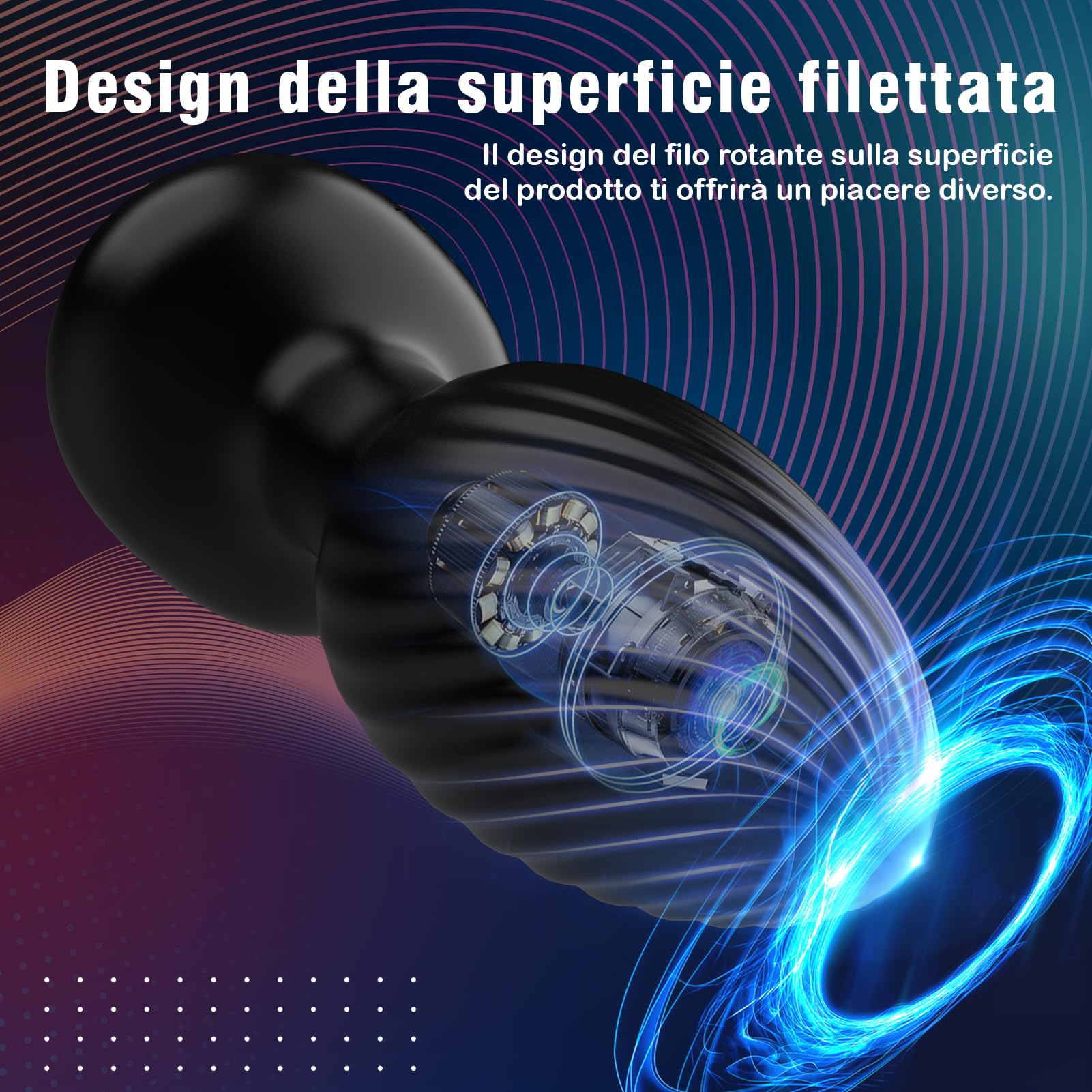 Vibratoreper Plug Anale-dilatatore Uomo, Dildo Anale Sexytoysys Uomo Donna Coppia con 7 Rotazione 7 Vibrazione, Vibratore Anale Butt Anal Plug Analesex Toy, Palline Anali Sex Toys Sessuali per Uomini