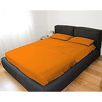 GEMITEX Completo letto Matrimoniale, Colore ARANCIO