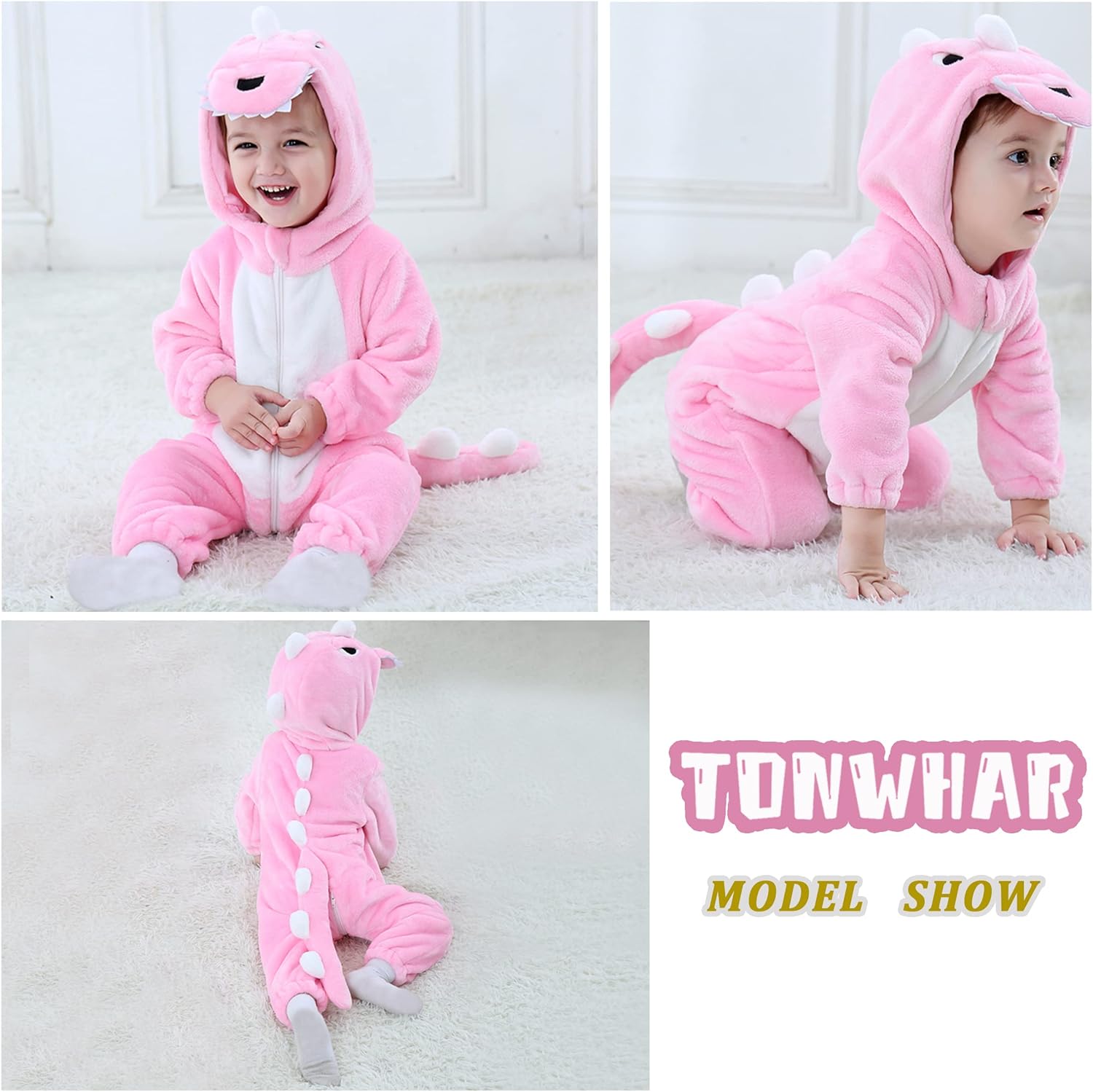 [basemax] Toddler Infant Tiger Dinosaur Animal Fancy Dress Costume