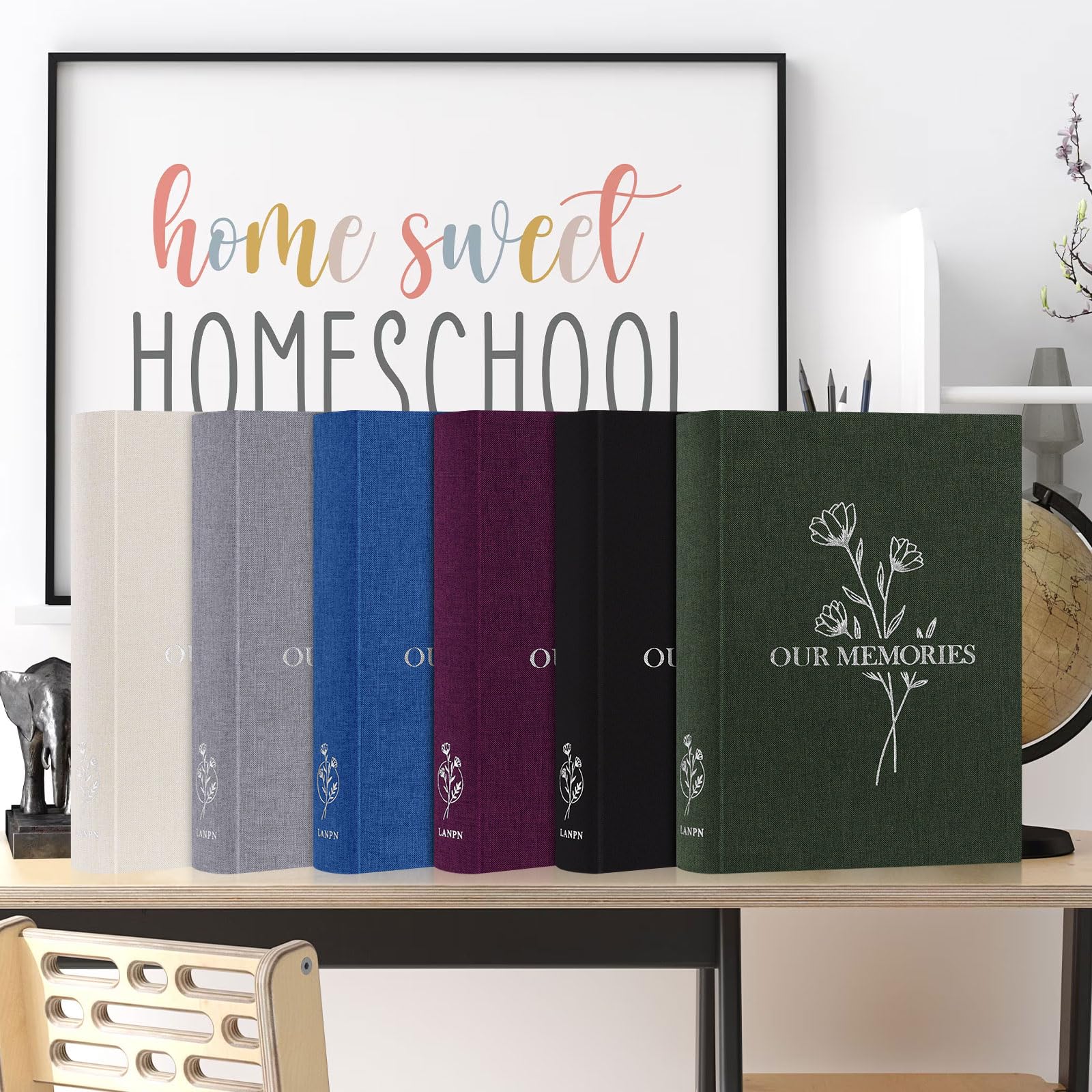 Album Fotografico Autoadesivo In Lino Beige - 40 Pagine Magnetiche, Per Foto 10x15cm E 13x18cm - Foto 9