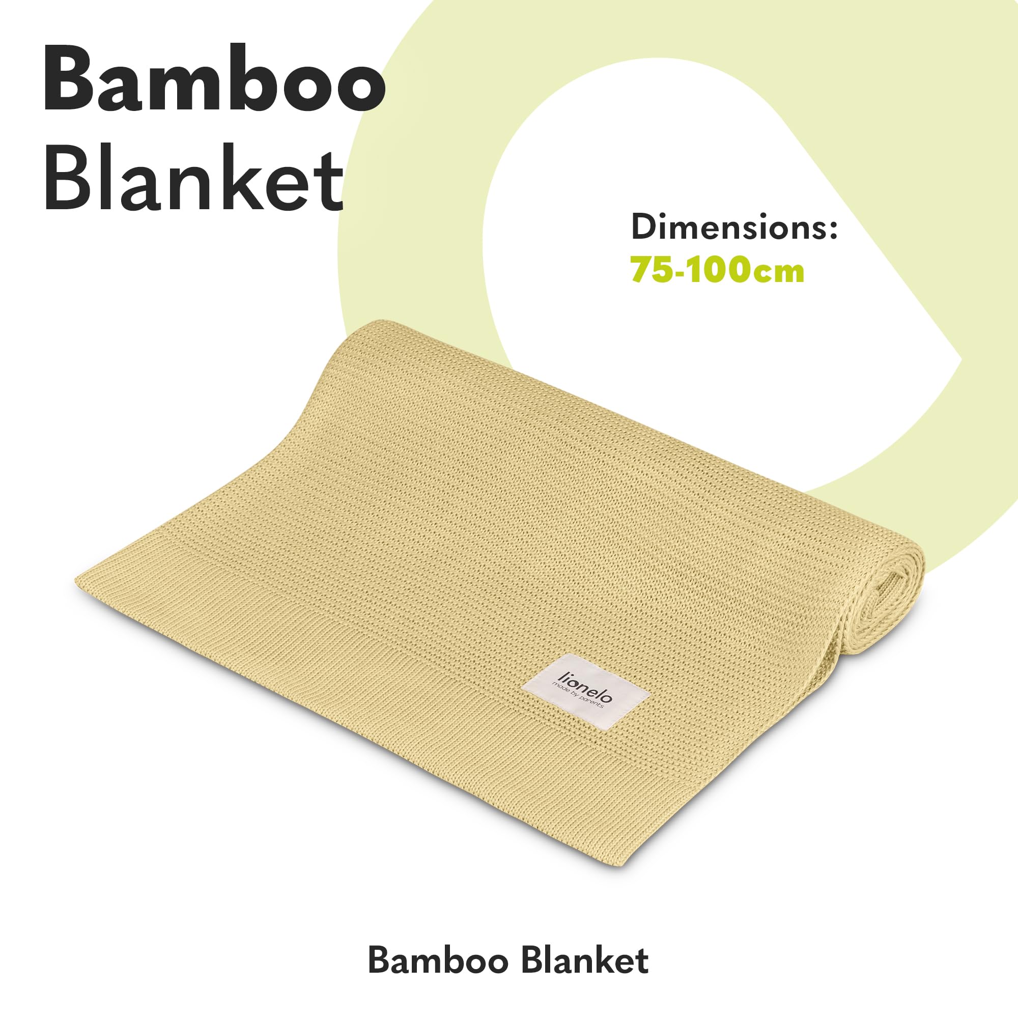 LIONELO Bamboo Blanket 100x75cm Lightweight Baby Blanket & Changing pad 100% Cotton Natural Soft Antibacterial Hypoallergenic Antifungal Perfect for yearound comfort Ideal for travel & nursery (Lemon) - Image 2