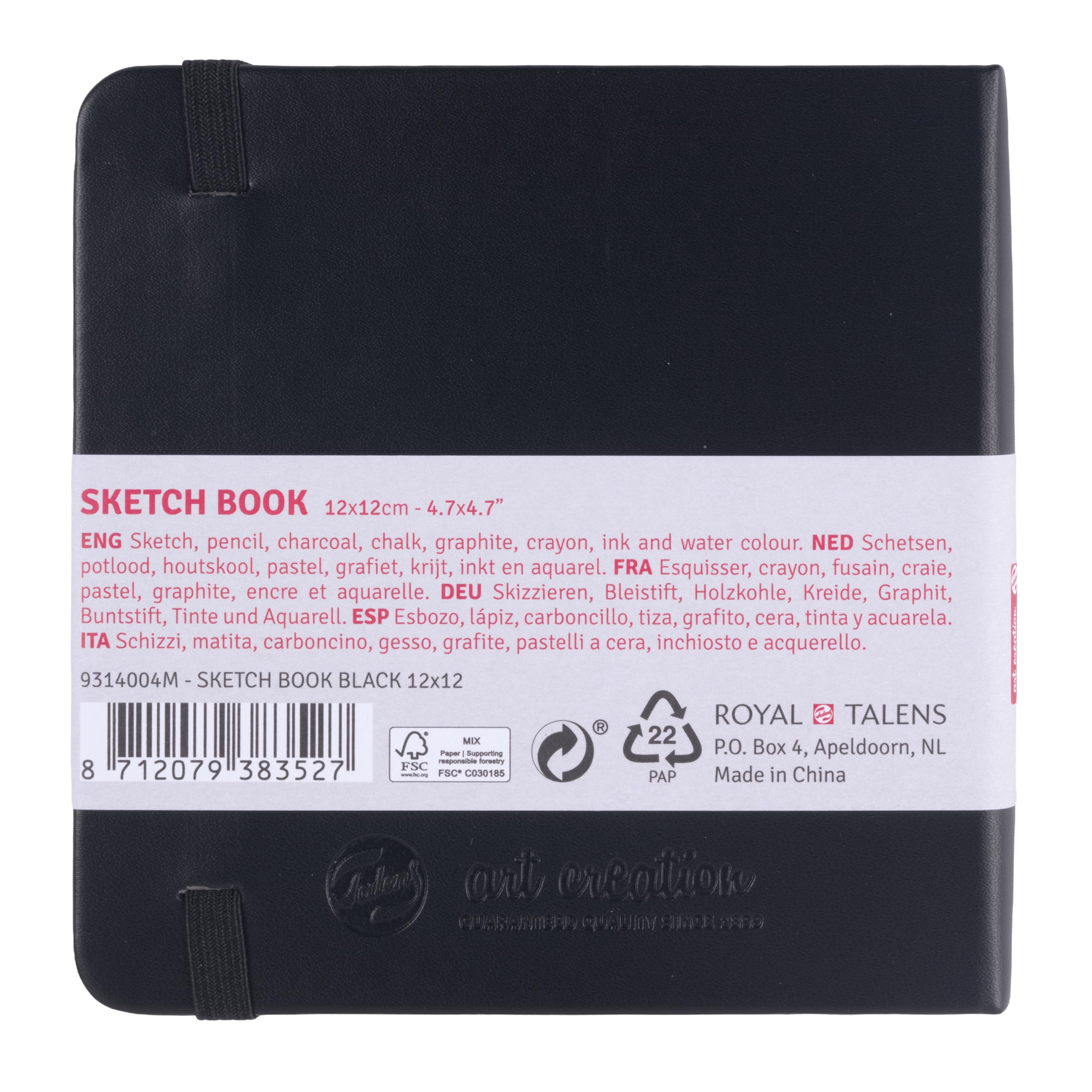 Amazon.com: Talens Art Creation Sketchbook Black 12X12 cm, 140