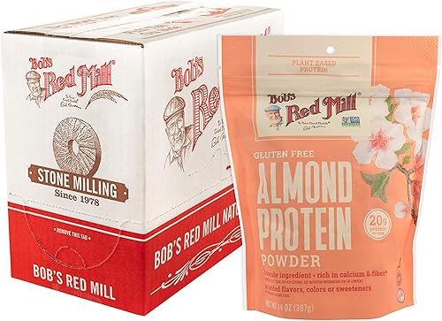 Bob's Red Mill Proteína de almendras en polvo, 14 onzas (paquete de 4)