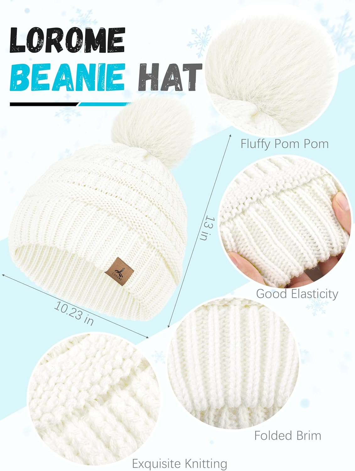 Winter Hat Scarf Gloves and Ear Warmer, Warm Knit Beanie Hat Touch Screen Gloves Set Winter Gifts Neck Scarves for Women thumbnail