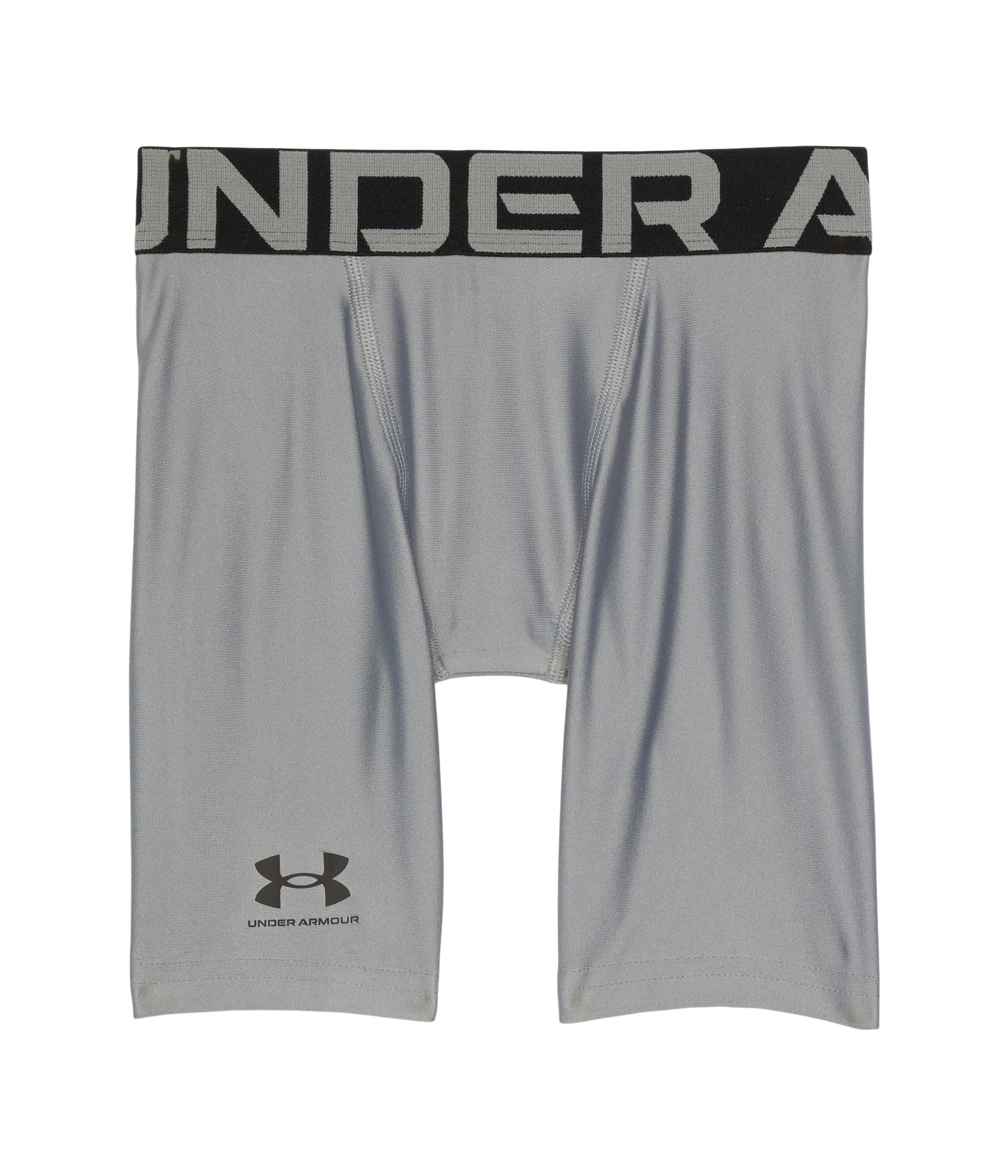 Under Armour boys HeatGear Armour Shorts , Steel (035)/Black , Youth Medium