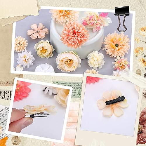 Miniatura 5 de 42 pinzas para el pelo con flores, tenedor para niñas, hecho a mano, horquilla, deslizante, pinzas para el cabello para mujeres, bodas, bodas,