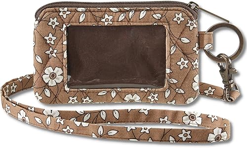 Bella Taylor Cordón de identificación para mujeres y niñas, llavero cartera con soporte para insignia y bolsa con cremallera, algodón acolchado Bella Taylor Cordón de identificación para mujeres y niñas, llavero cartera con soporte para insignia y bolsa con cremallera, algodón acolchado